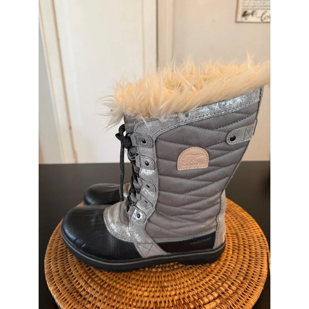 Sorel Tofino II Womens Waterproof Winter Boots Silver Grey Faux Fur NY2325-052 7
